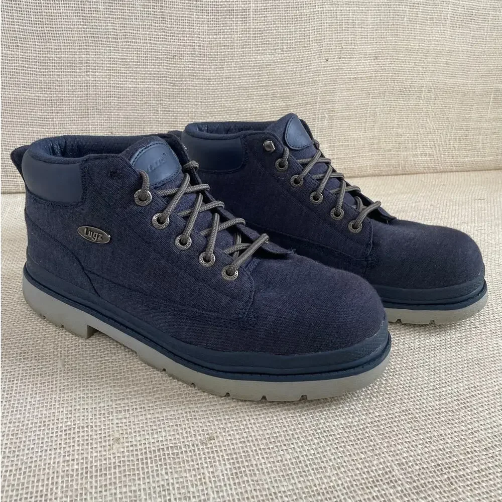 Lugz,‎ Navy Fabric, Thick tread, Comfort Padding, Men's size 11